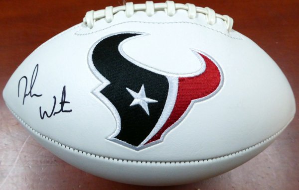 Deshaun Watson Autographed Houston Texans White Logo Football Beckett Beckett