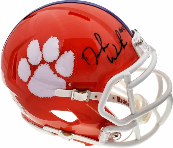 Deshaun Watson Autographed Signed Clemson Tigers Orange Speed Mini Helmet Beckett Beckett 