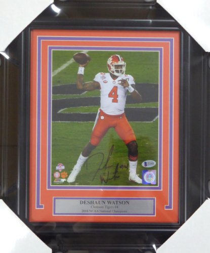 Deshaun Watson Autographed Signed Framed 8X10 Photo Clemson Tigers Beckett Beckett 