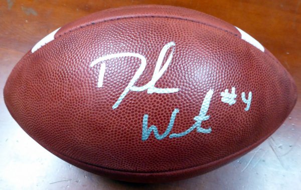 Deshaun Watson Autographed Signed Official NCAA Leather Football Clemson Tigers Beckett Beckett 