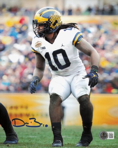 Devin Bush Autographed 8X10 Photo Michigan Beckett Beckett Qr #Bm37833