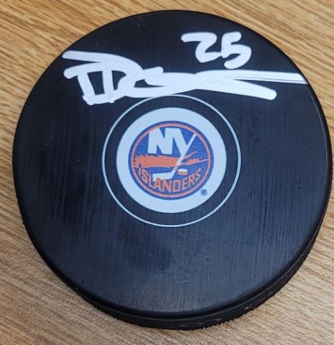 Devon Toews Autographed Signed New York Islanders Hockey Puck - Autographs