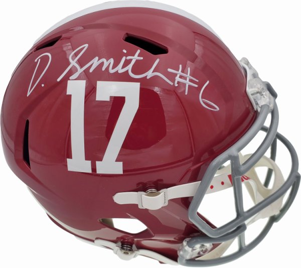 Devonta Smith Autographed Signed Alabama Crimson Tide Full Size Speed Replica Helmet Beckett Beckett 