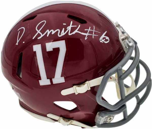 Devonta Smith Autographed Signed Alabama Crimson Tide Speed Mini Helmet Beckett Beckett 