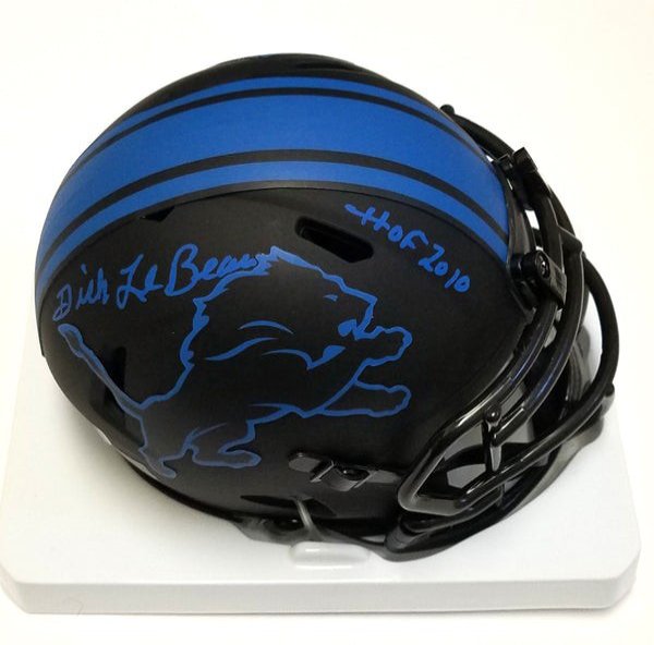 Dick Le Beau Autographed Signed Detroit Lions Riddell Eclipse Mini Helmet W/ HOF 2010 Beckett Authenticated 
