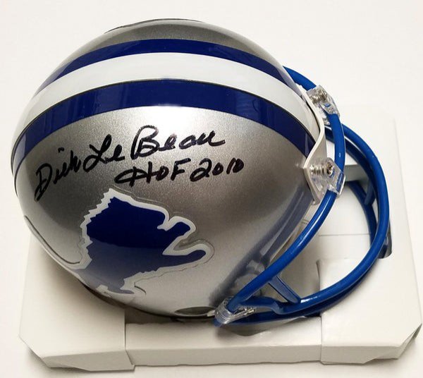 Dick Le Beau Autographed Signed Detroit Lions Riddell Mini Helmet W/ HOF 2010 Beckett Authenticated 