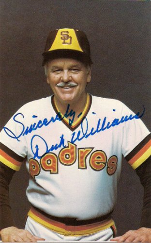 Dick Williams Autographed Signed San Diego Padres Post Card - Autographs