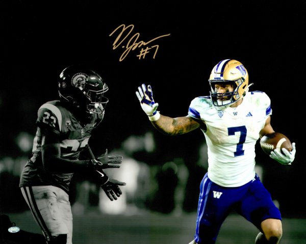 Dillon Johnson Autographed Signed 16X20 Photo Washington Huskies Vs. Usc Spotlight Mcs Holo #222074 