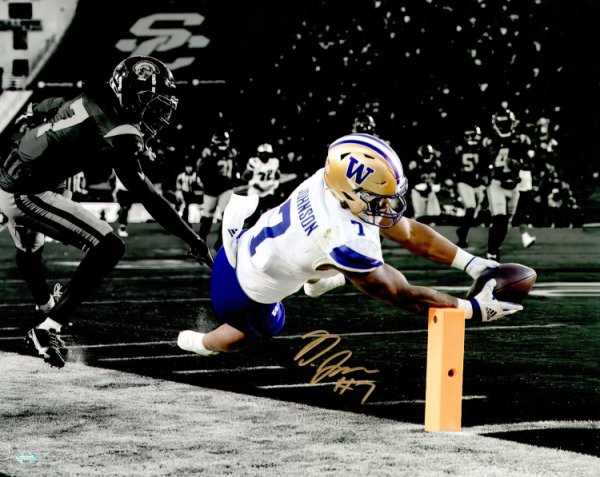 Dillon Johnson Autographed Signed 16X20 Photo Washington Huskies Vs. Usc Spotlight Mcs Holo #222075 