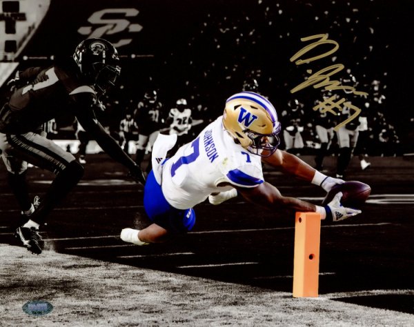 Dillon Johnson Autographed Signed 8X10 Photo Washington Huskies Vs. Usc Spotlight Mcs Holo #222078 