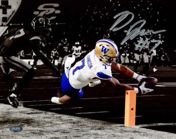 Dillon Johnson Autographed Signed 8X10 Photo Washington Huskies Vs. Usc Spotlight Mcs Holo #222080 