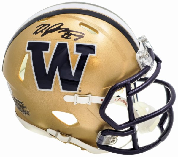 Dillon Johnson Autographed Signed Washington Huskies Gold Speed Mini Helmet Mcs Holo #222073 