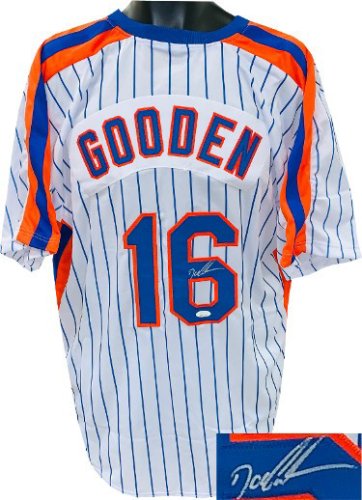Dwight Gooden Autographed New York Mets (Pinstripe #16) Custom Jersey - JSA