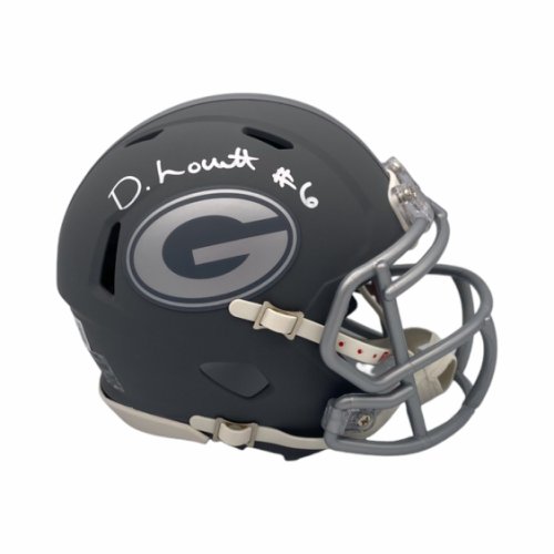 Dominic Lovett Autographed Signed Georgia Bulldogs Riddell Gray Slate Mini Helmet - Beckett 