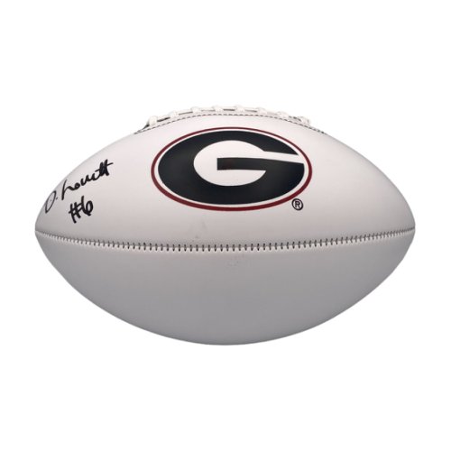Dominic Lovett Autographed Signed Georgia Bulldogs White Panel Football - Beckett 