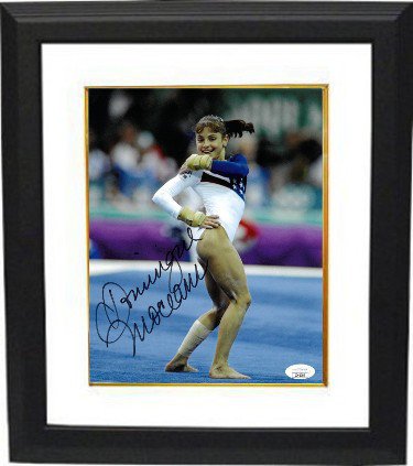 Dominique Moceanu Autographed Signed 1996 Team USA Atlanta Olympics Gymnastic 8x10 Photo Custom Framing- JSA (Gold Medal/Magnificent Seven) 