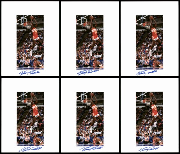Dominique Wilkins Autographed 8.5X11 Photo 12 Count Lot Atlanta Hawks #194012