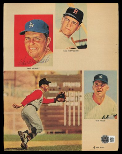 Don Drysdale Autographed Signed 8.5X11.5 Magazine Page Photo Los Angeles Dodgers Beckett Beckett Qr #Bm37267 