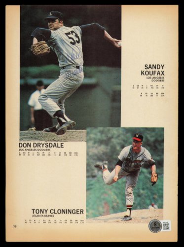 Don Drysdale Autographed Signed 8X11 Magazine Page Photo Los Angeles Dodgers Beckett Beckett Qr #Bm37268 