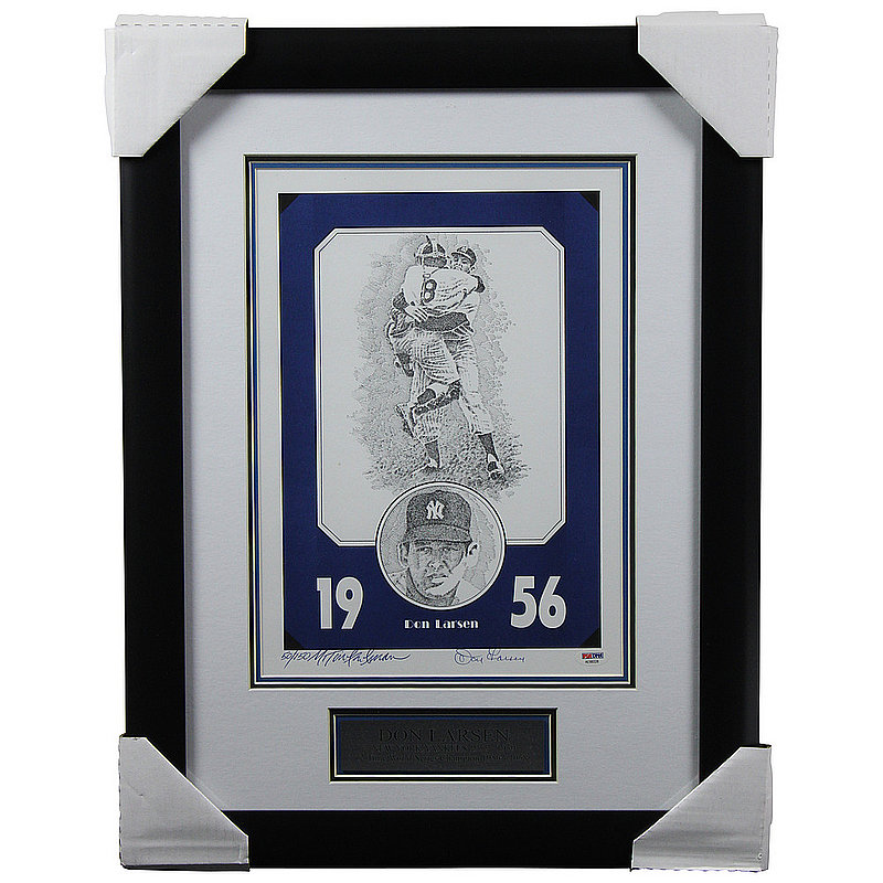 Don Larsen New York Yankees Framed Signed 11x14 Print - PSA Authentic