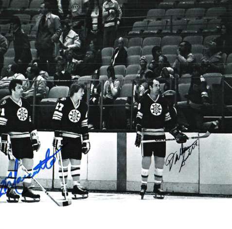 Don Marcotte Autographed Signed And Dallas Smith Boston Bruins Photo - Autographs 
