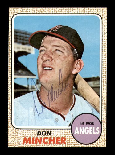Don Mincher Autographed 1968 Topps Card #75 California Angels #183075