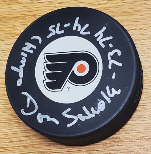 Don Saleski Autographed Signed Philadelphia Flyers Hockey Puck - Autographs