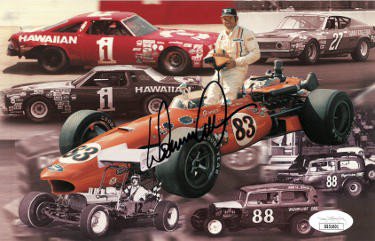 Donnie Allison Autographed Signed 5.5x8.5 Indy Car #83 Photo/Card- JSA #SS51601 (1970 Rookie of the Year) 