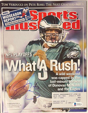Donovan McNabb Memorabilia, Autographed Donovan McNabb