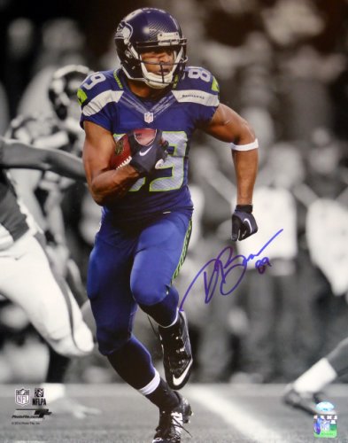 Doug Baldwin Autographed 16X20 Photo Seattle Seahawks In Blue Mcs Holo #104873
