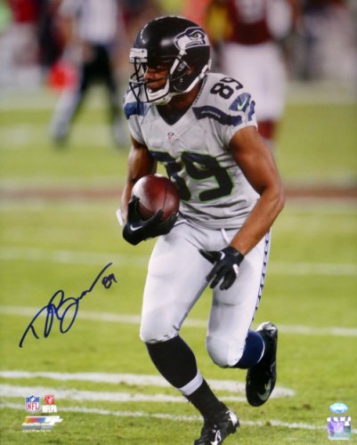 Doug Baldwin Autographed Signed 16X20 Photo Seattle Seahawks In Blue Mcs Holo #104874 
