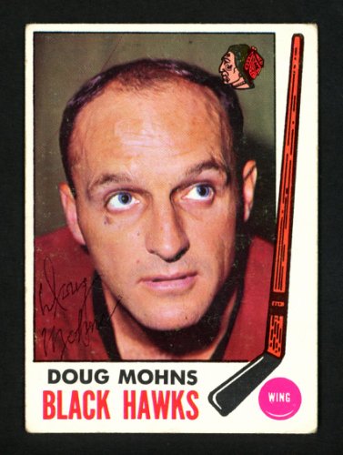 Doug Mohns Autographed 1969-70 Topps Card #72 Chicago Blackhawks #154246