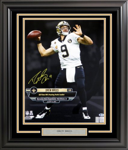 Drew Brees Autographed Signed Framed 16X20 Photo New Orleans Saints Beckett Beckett 