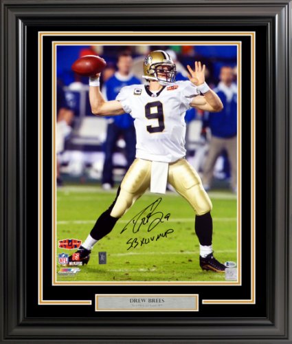 Drew Brees Autographed Signed Framed 16X20 Photo New Orleans Saints "Sb Xliv MVP" Beckett Beckett 