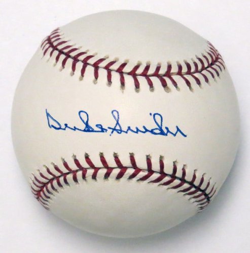 Duke Snider Autographed Signed Brooklyn Los Angeles Dodgers MLB Baseball Beckett Authenticated 