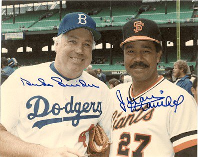 Duke Snider Autographed Signed HOF & Juan Marichal La Dodgers & San Francisco Giants Photo - Autographs 