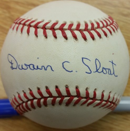 Dwain Sloat Autographed Signed Official National League Baseball - Autographs