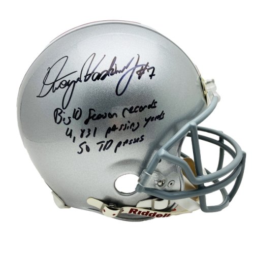 Dwayne Haskins Ohio State Autographed Signed Silver Schutt Full Size Rep Helmet - Certified 