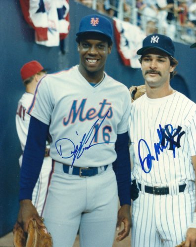 Dwight Gooden Autographed Signed Mets & Don Mattingly Yankees Photo - Autographs
