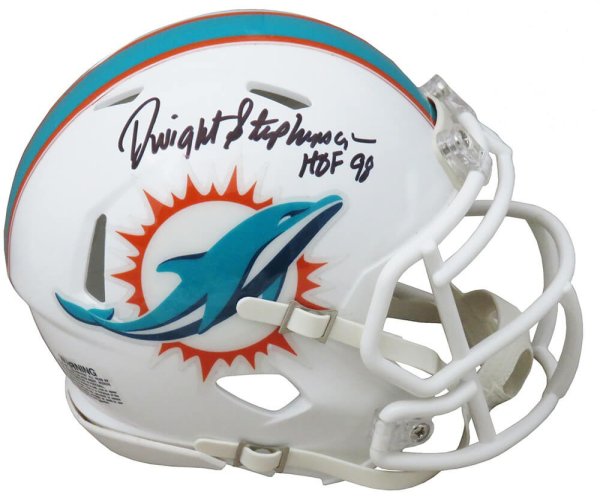 Dwight Stephenson Autographed Signed Miami Dolphins Riddell Speed Mini Helmet w/HOF'98 