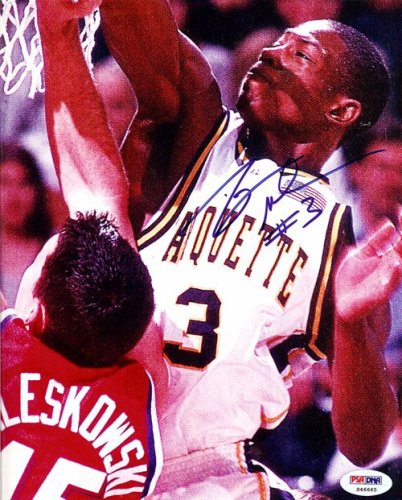 Dwyane Wade Autographed 8X10 Photo Marquette Golden Eagles PSA/DNA