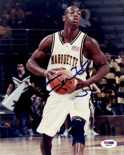 Dwyane Wade Autographed 8X10 Photo Marquette Golden Eagles PSA/DNA