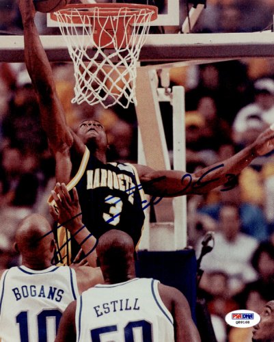 Dwyane Wade Autographed 8X10 Photo Marquette Golden Eagles PSA/DNA