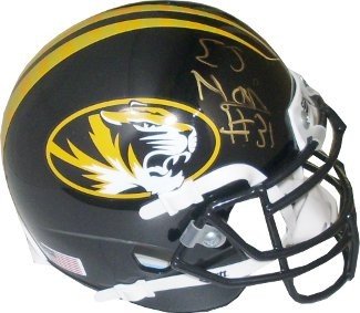 E.J. Gaines Autographed Signed Missouri Tigers Authentic Schutt Mini Helmet 