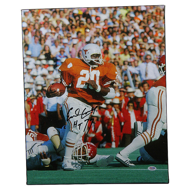 Earl Campbell Autographed Texas Longhorns Orange Jersey Inscribed