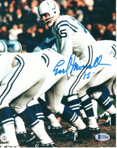 Earl Morrall Autographed Baltimore Colts 8X10 Photo Beckett Authenticated