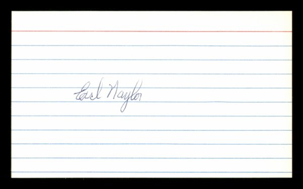 Earl Naylor Autographed Signed 3X5 Index Card Philadelphia Phillies, Brooklyn Dodgers #174209 
