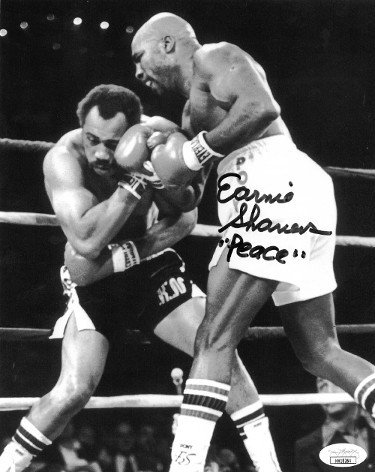 Earnie Shavers Autographed Signed Boxing B&W 8x10 Photo w/ Peace- JSA Hologram (vs Ken Norton) 