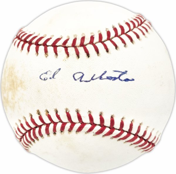 Ed Albosta Autographed Signed Official Nl Baseball Brooklyn Dodgers Beckett Beckett Qr #Bn13235 