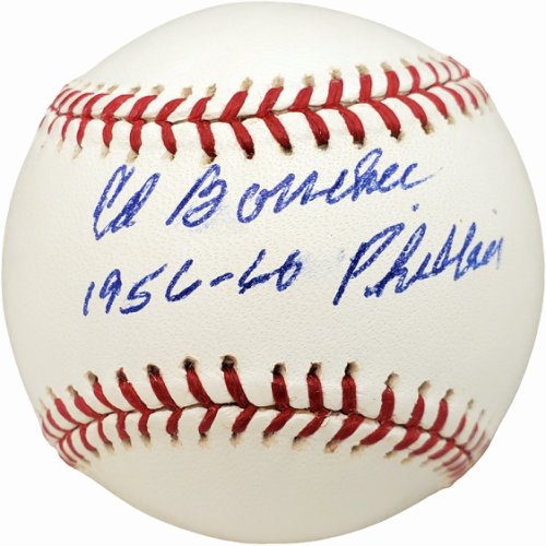 Ed Bouchee Autographed Signed Official MLB Baseball Philadelphia Phillies "1956-60 Phillies" Beckett Beckett 